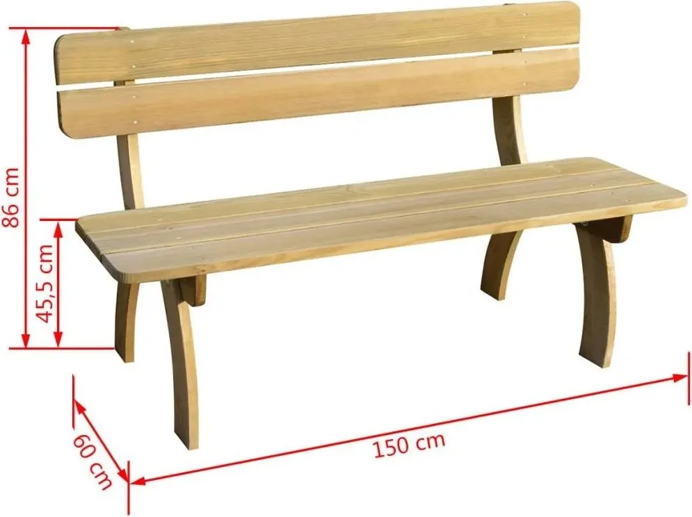 Drewniana ławka ogrodowa- brązowa P9-R89