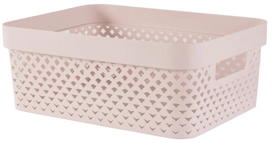Jasnoróżowy plastikowy pojemnik 36x27x14 cm Pure – Curver