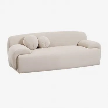 Sofa Dwuosobowa Tapicerowana Shirina Szenila Beż Tapioka - Sklum