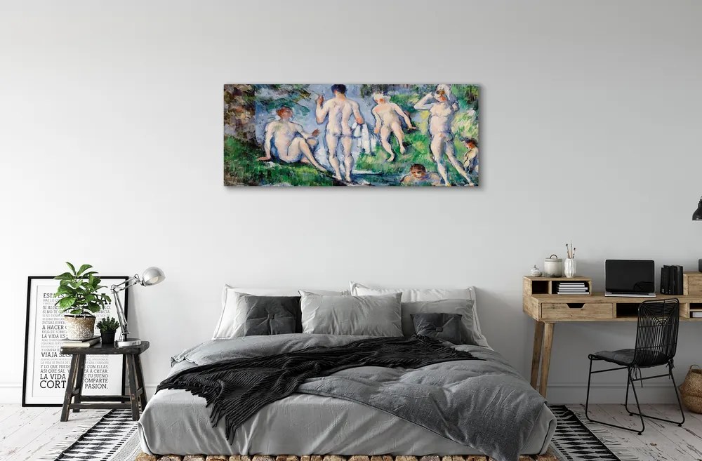 Duży obraz na płótnie Kąpiący się - Paul Cézanne