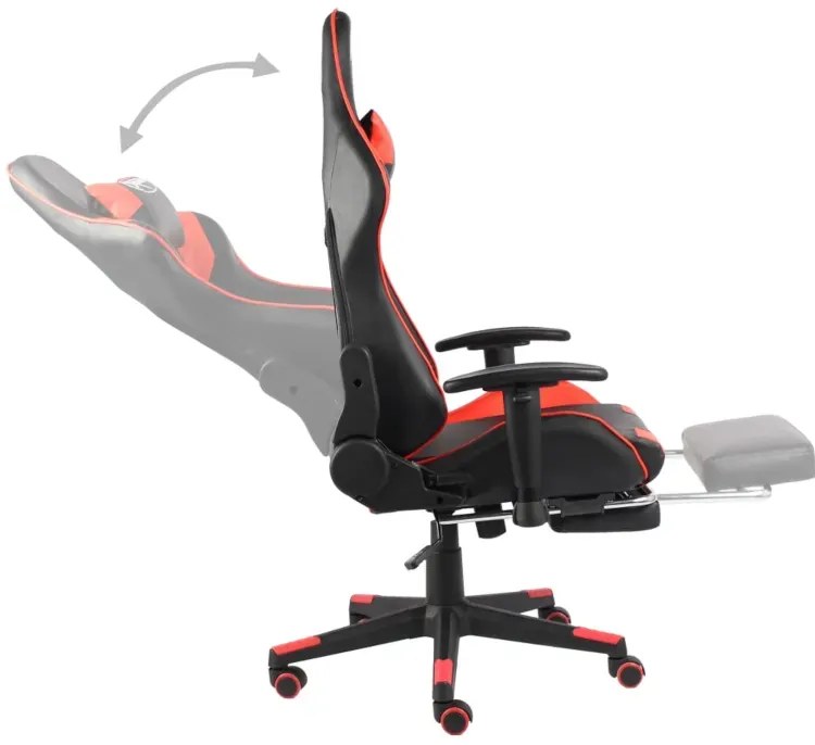 Czerwono-czarny fotel ergonomiczny dla gracza L6-R93