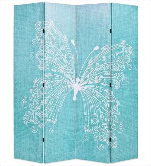 Parawan z nadrukiem motyla - Lanard 3X 160 x 170 cm