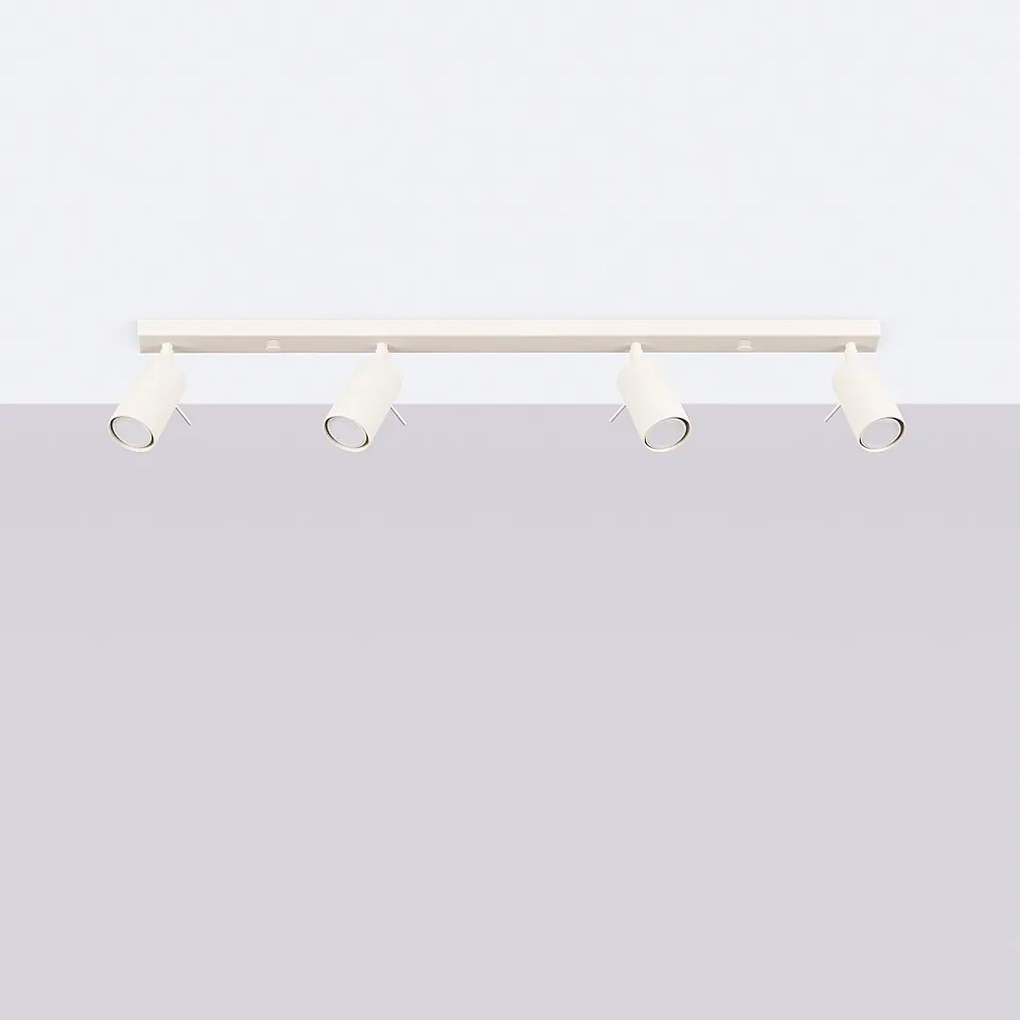 Lampa sufitowa nowoczesny Briix, stal - 4 źródło światła 4000K - L.81 x H.17 cm - beżowy