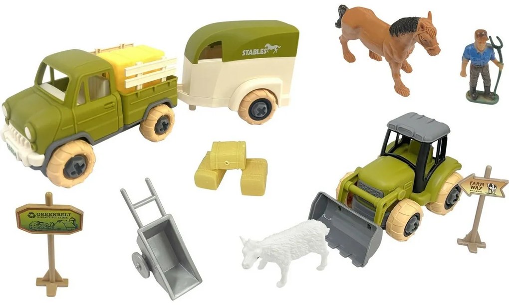Zestaw konstrukcyjny Traktor na farmie