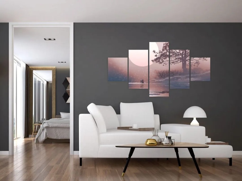 Obraz - Zakochana para (125x70 cm)