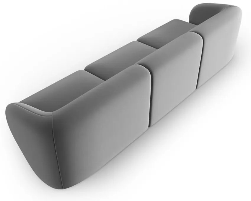Szara aksamitna sofa 266 cm Paolo – Milo Casa