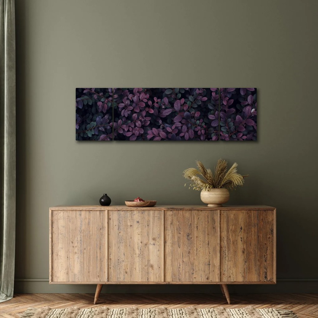Obraz ciemnoczerwonych liści (170x50 cm)
