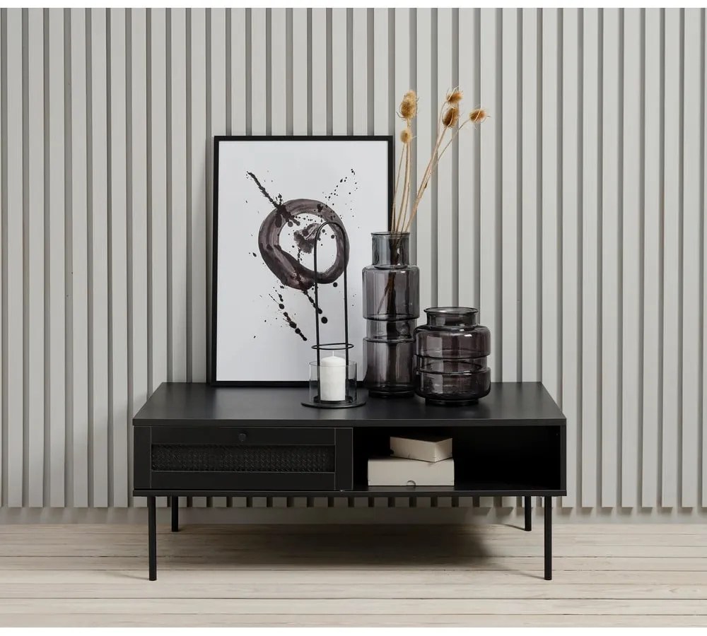 Czarny stolik 60x110 cm Pensacola – Unique Furniture