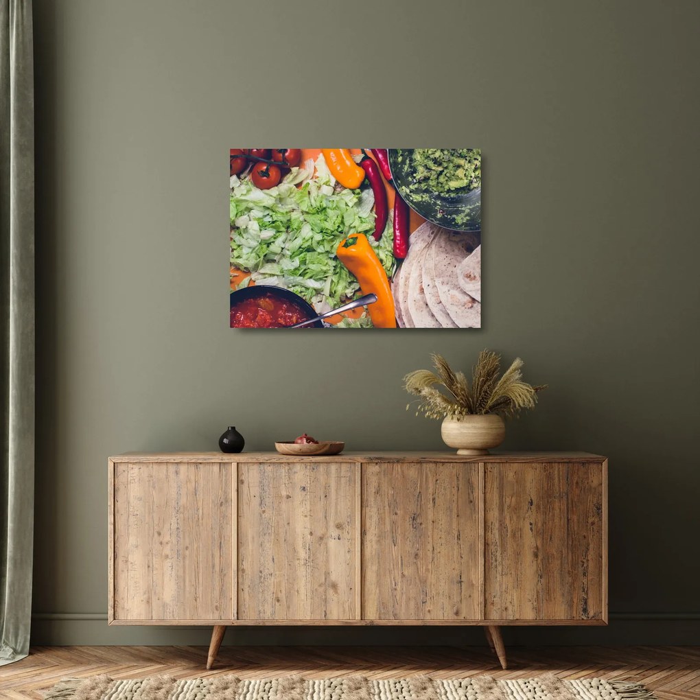 Obraz na szkle warzyw (70x50 cm)