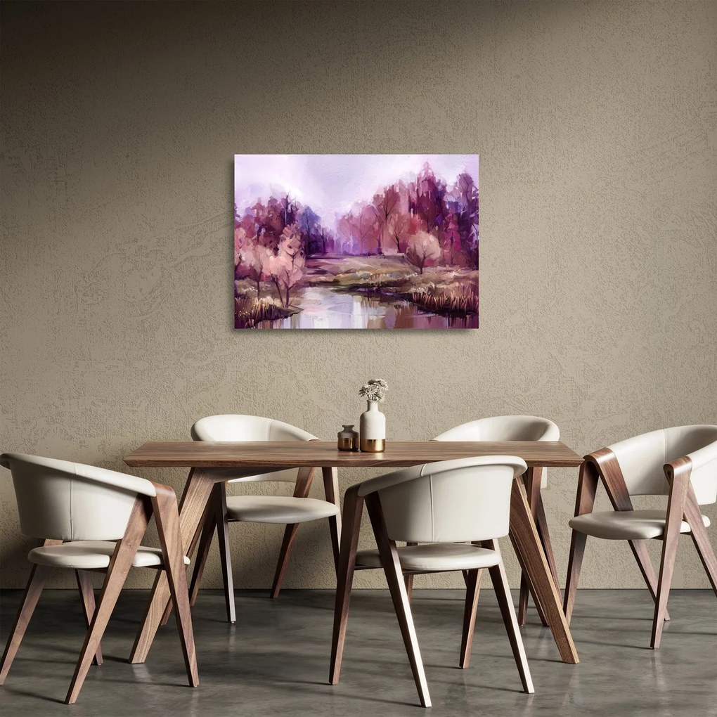 Obraz na szkle - Malarstwo pejzażowe jesienne (70x50 cm)