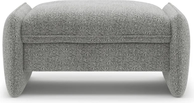 Jasnoszary podnóżek z tkaniny szenilowej Georgia – Micadoni