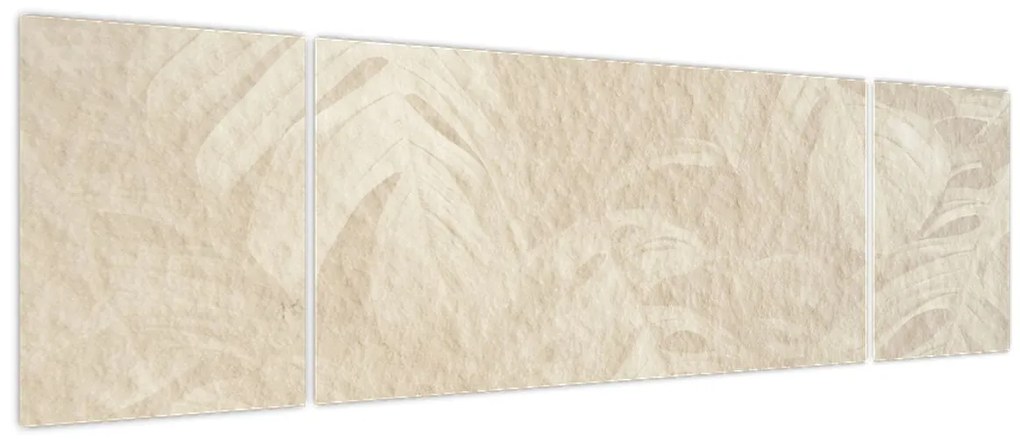 Obraz - Liście w teksturze (170x50 cm)