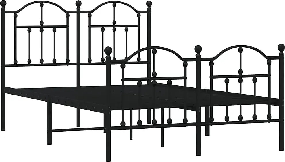 Czarne metalowe łóżko w stylu loftowym 120x200cm N6-Z65