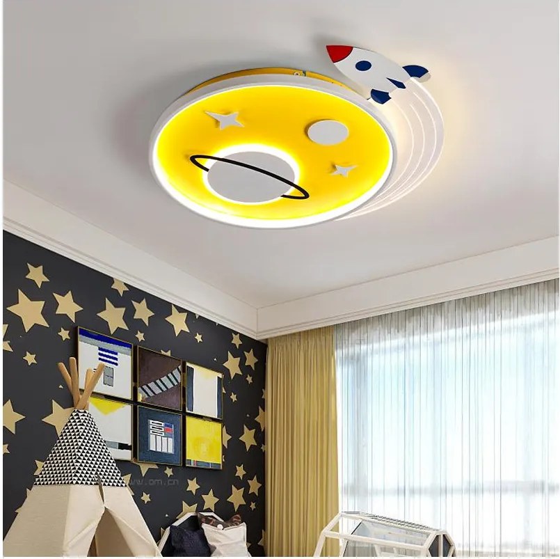 Brilagi -LED Dziecięca oprawa sufitowa STARSHIP LED/64W/230V 3000/4500/6000K żółta
