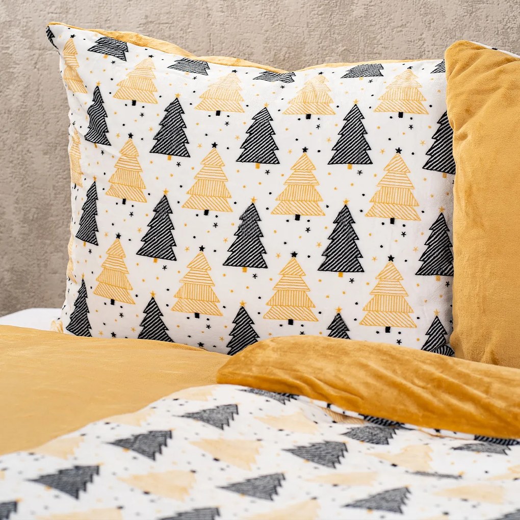 4Home Świąteczna pościel mikroflanela Nordic winter, 140 x 200 cm, 70 x 90 cm