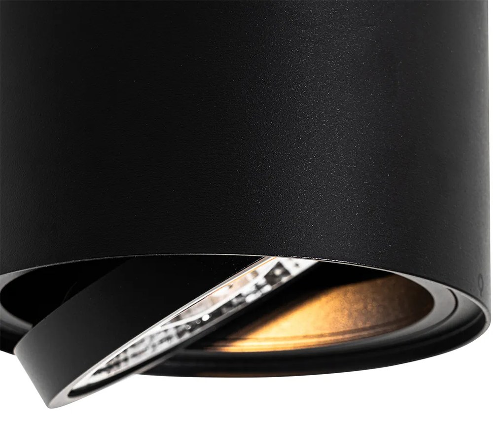 Inteligentny reflektor sufitowy czarny regulowany z Wifi GU10 111mm - Rondoo Up