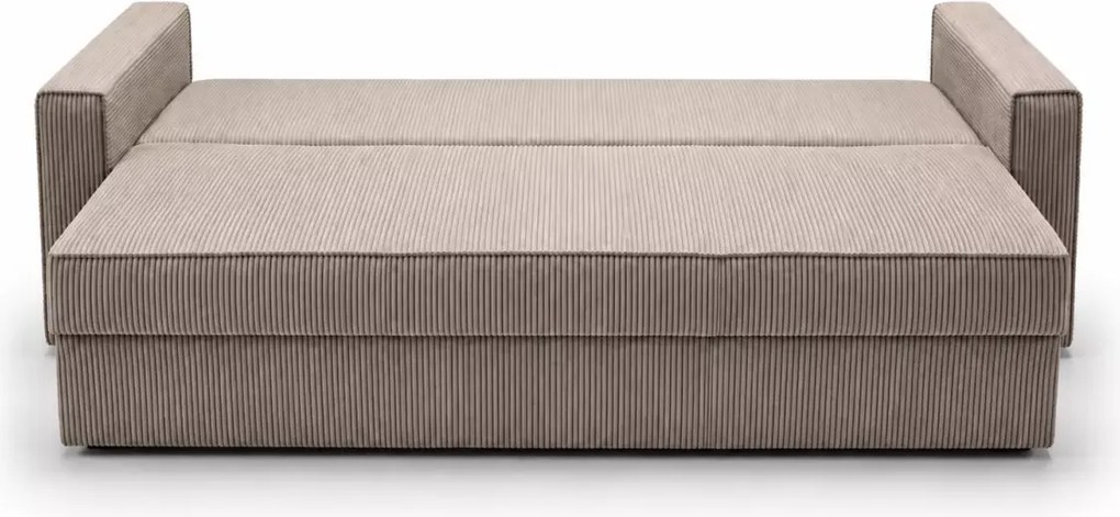 Kanapa Mirea – rozkładana sofa 3-osobowa z funkcją spania i pojemnikiem na pościel 196×145 cm