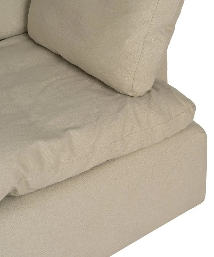 Beżowa lniana sofa 212 cm – Ixia