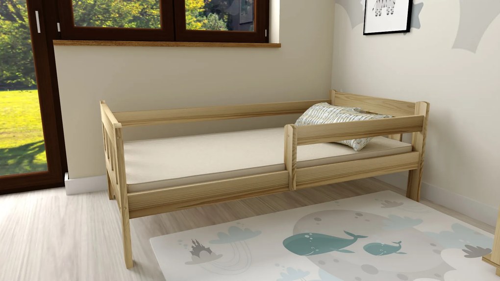Łóżko dziecięce NESTY 90 x 200 cm, sosna Stelaż: Ze stelażem listwowym rolowanym, Materac: Materac Somnia 18 cm