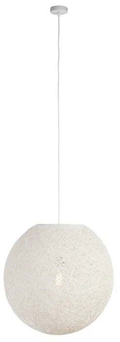 Rustykalna lampa wisząca biała 60 cm - Corda