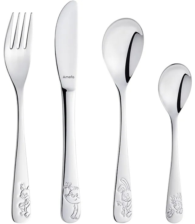 Amefa 4-częściowy zestaw sztućców dla dzieci Forest Friends