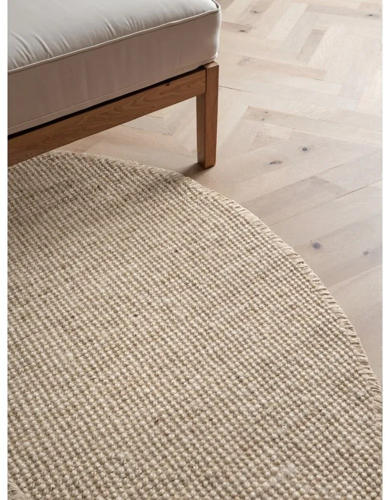 Kremowy okrągły dywan z juty ø 160 cm Bouclé Jaipur – Hanse Home