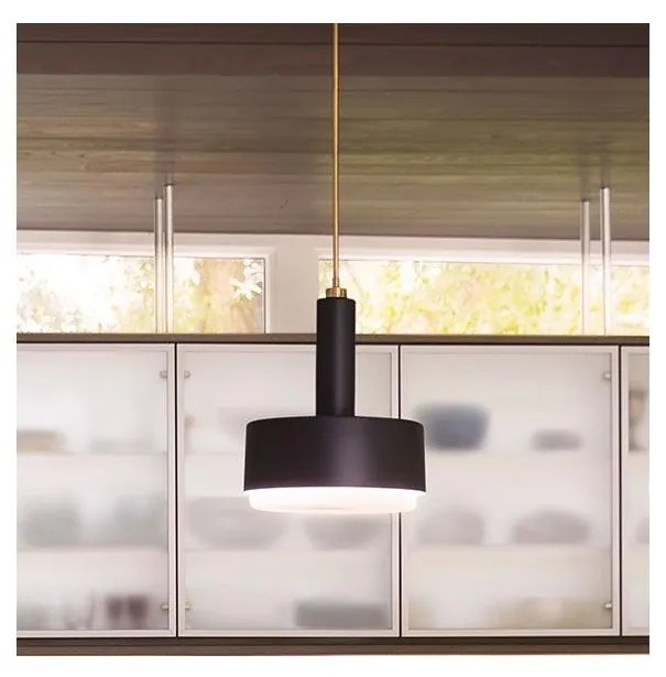 Hinkley HK-CEDRIC-P-M-BK-Żyrandol na pręcie CEDRIC, 2xE27/60W/230V, śr. 33 cm, złoty/czarny