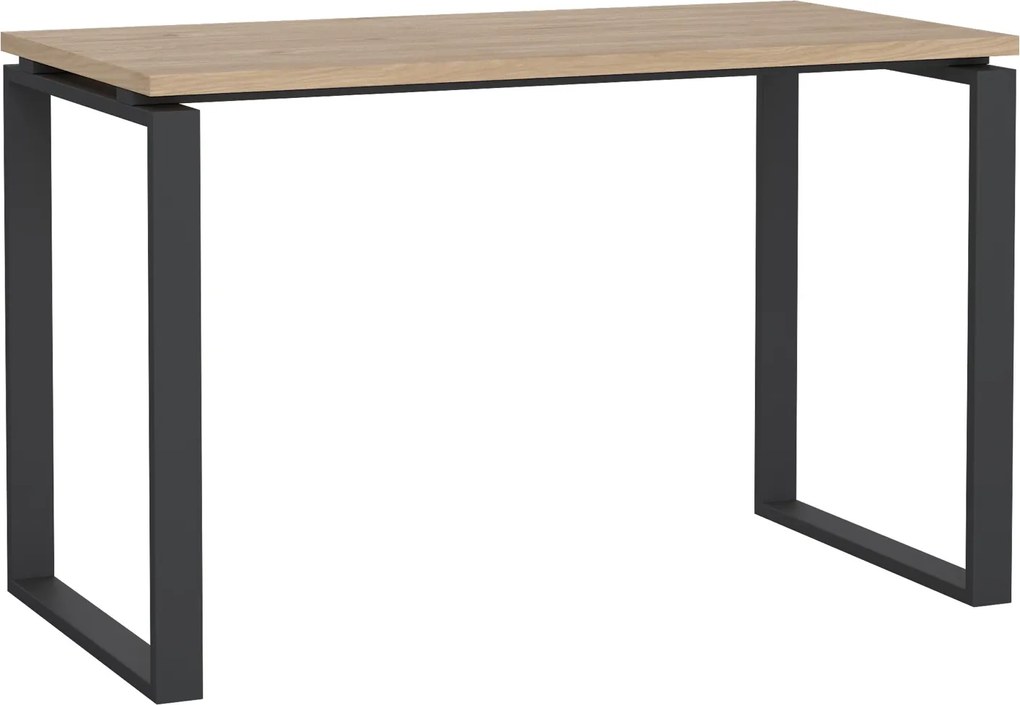 Biurko loft na płozach Sign 120 jackson hickory/szary mat