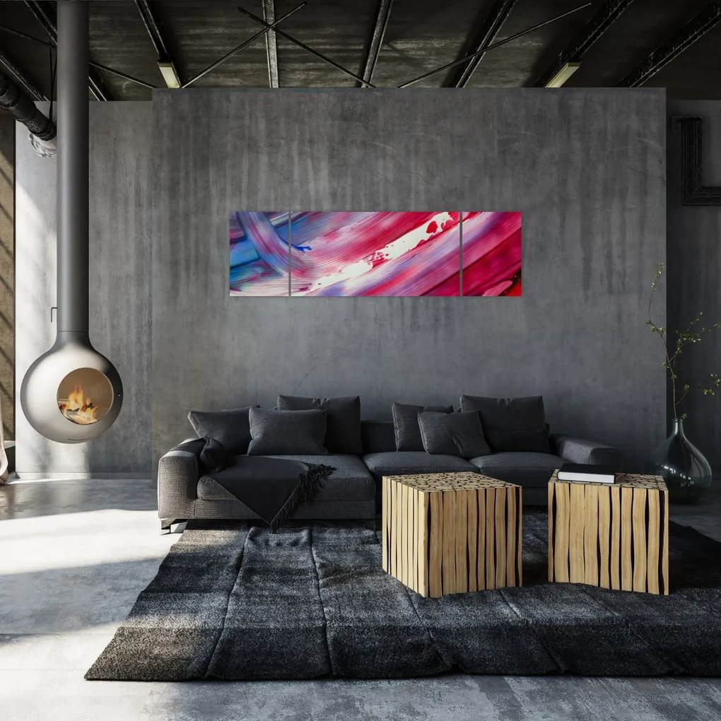 Obraz - różowo - niebieskie kolory (170x50 cm)