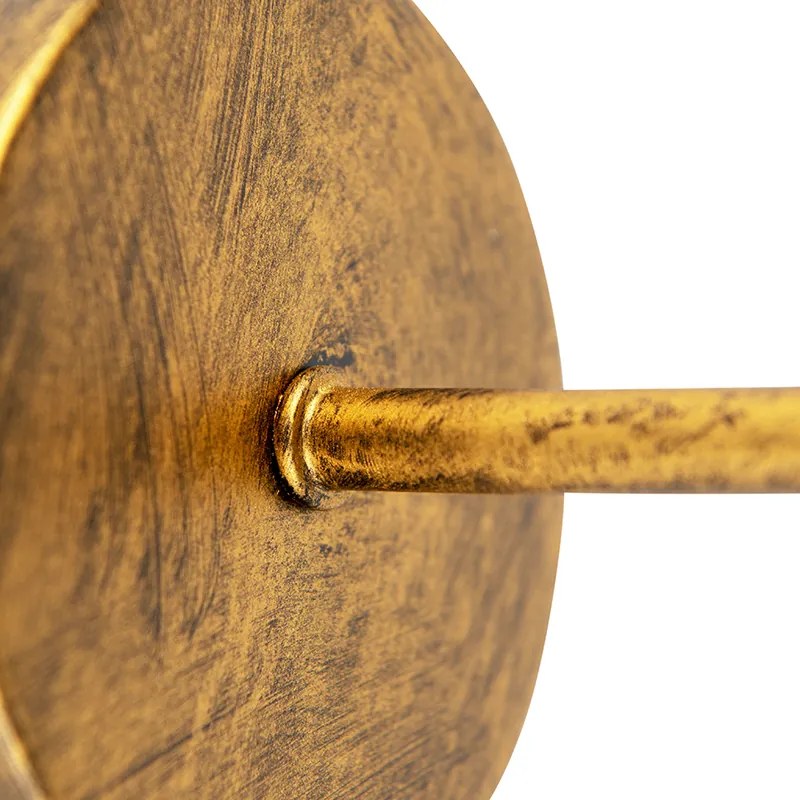 W stylu vintage lampa ścienna złota bez klosza - Matt Retro Oswietlenie wewnetrzne