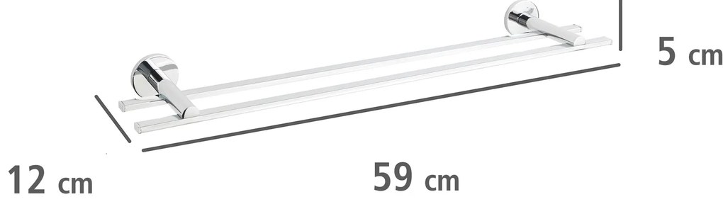 Wieszak łazienkowy DUO ISERA, UV-Loc, 60 cm, WENKO