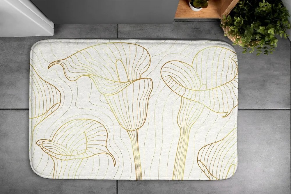 Dywanik łazienkowy Dywanik łazienkowy Linie Kwiaty