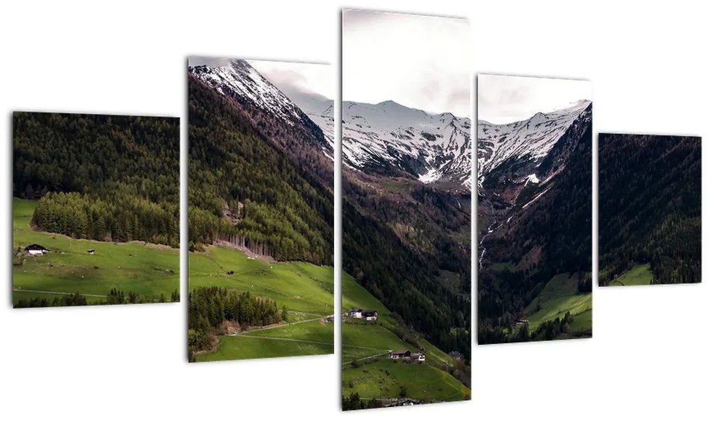 Obraz - Dolina pod górami (125x70 cm)