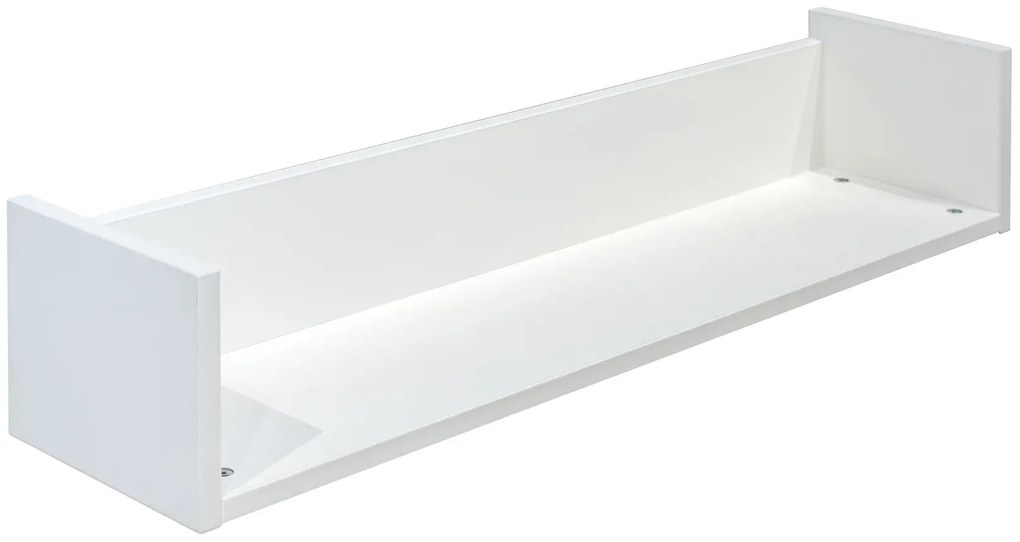 Biała minimalistyczna półka ścienna - Erno 4S