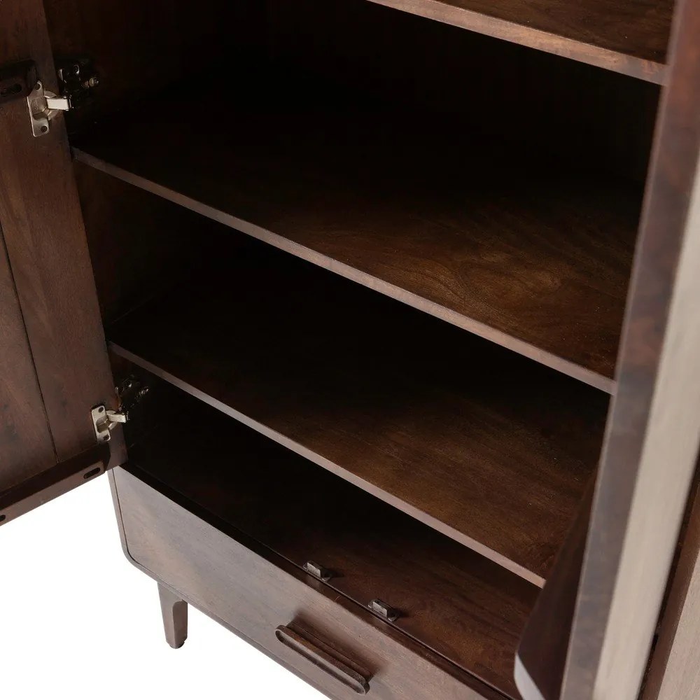 Szafka z litego drewna mango w ciemnym naturalnym kolorze 85x150x35 cm Liya – WOOOD