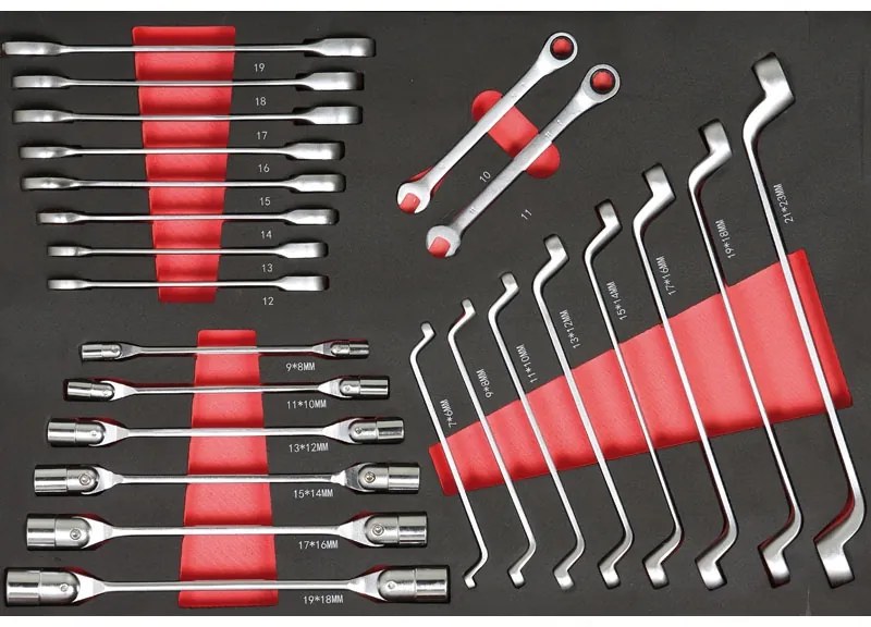 Wózek warsztatowy mobilny na narzędzia EXPERT, z zestawem narzędzi, 7 szuflad, niebieski