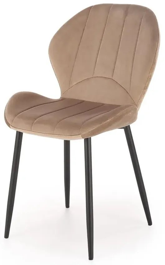 Krzesło tapicerowane K538 VELVET beżowe HALMAR