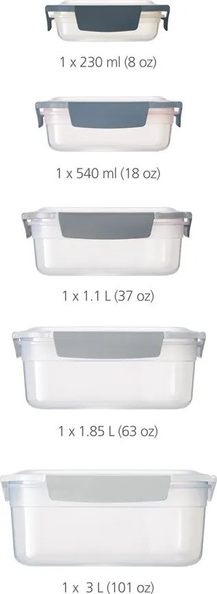 Pojemniki na żywność 5 szt. Nest – Joseph Joseph