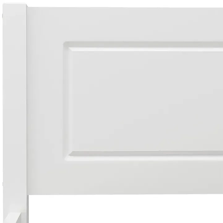 Białe dwuosobowe drewniane łóżko 140x200 W7-W74
