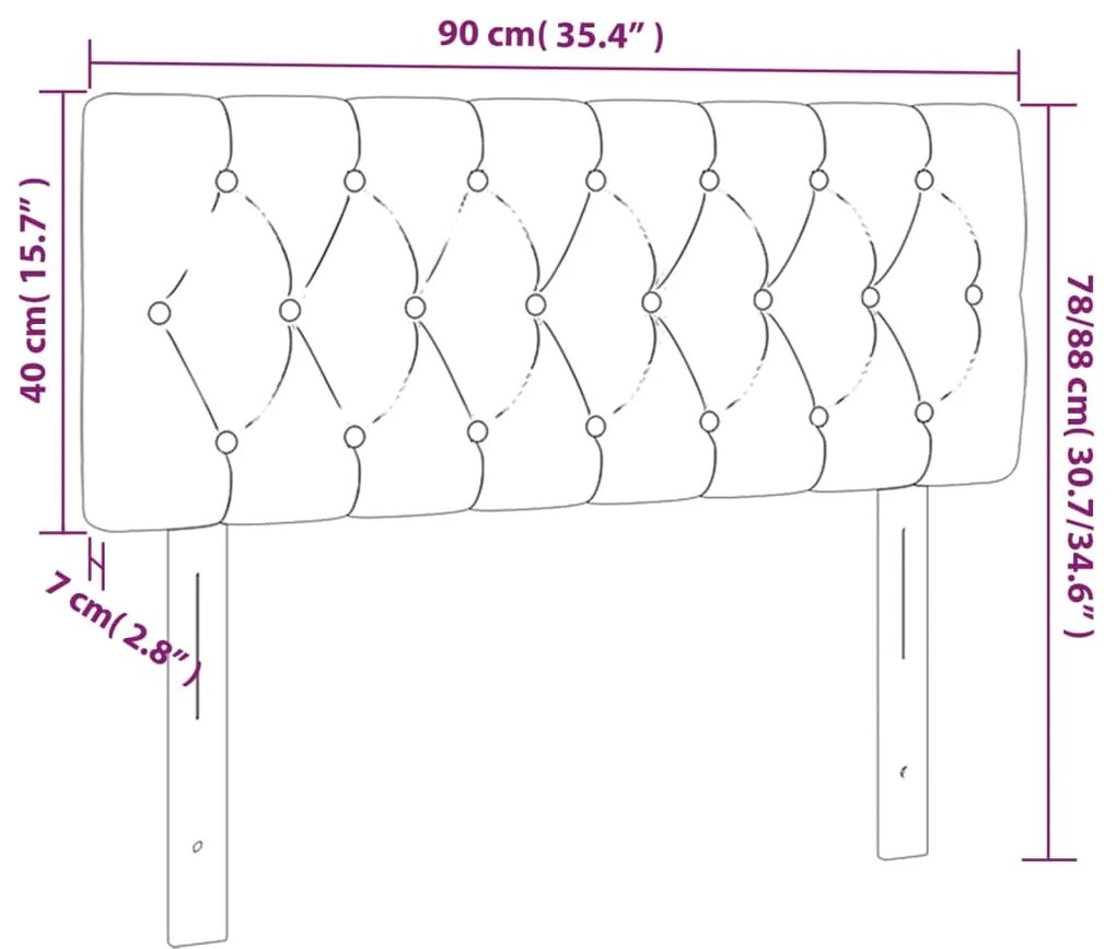 Zagłówek do łóżka z materacem sprężynowym 90 cm ciemnoszary