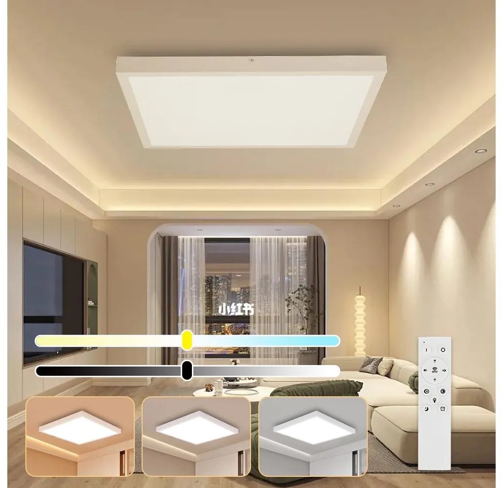 Brilagi-LED Ściemnialna lampa łazienkowa FRAME SMART LED/50W/230V IP44 Biała + Pilot zdalnego sterowania