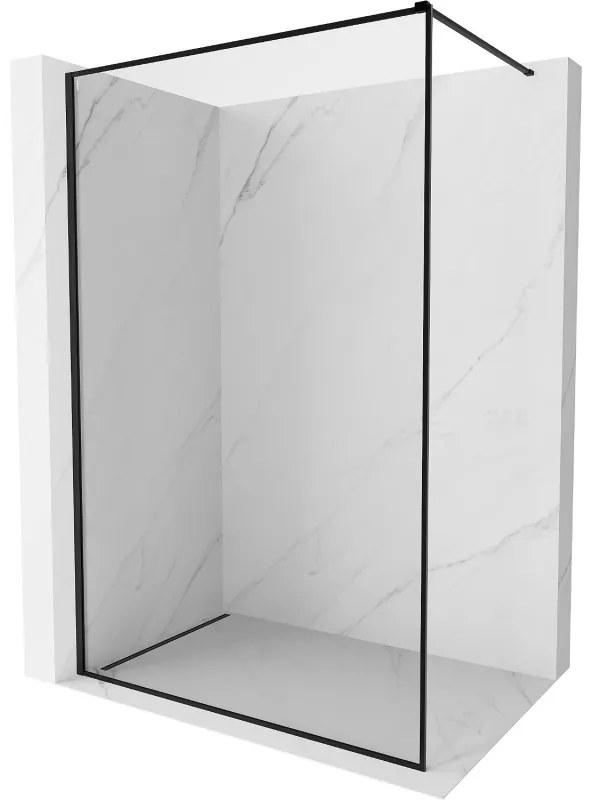 Mexen Kioto-XF ścianka prysznicowa Walk-in z ramką 70 x 202 cm, transparent 10 mm, czarna - 800-070-104-70-00-X