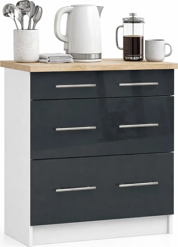 Stojąca szafka kuchenna w kolorze grafitowym A5-T87