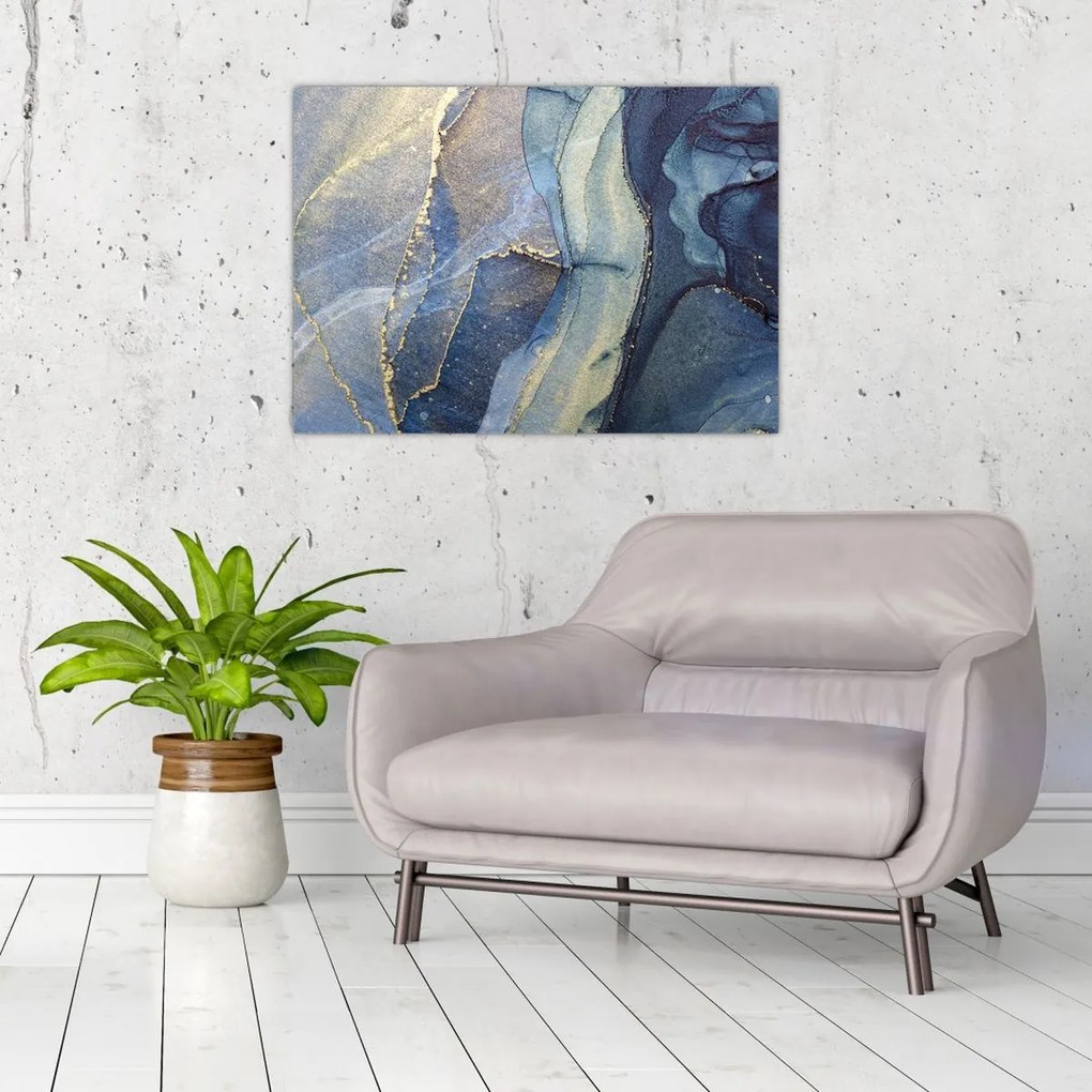 Obraz - Abstrakcja z użyciem tuszu alkoholowego (70x50 cm)