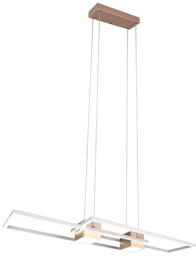 Biało-brązowa lampa wisząca LED ze zdalnym sterowaniem i ściemniaczem Albany – Trio