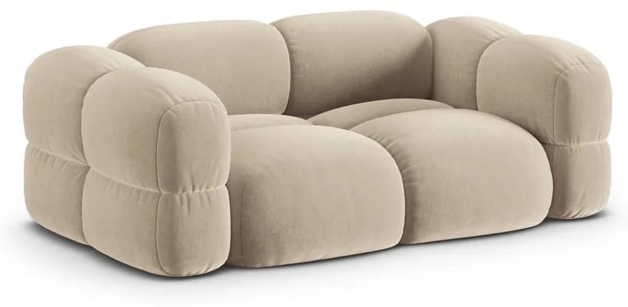 Beżowa aksamitna sofa 210 cm Loretto – Cosmopolitan Design
