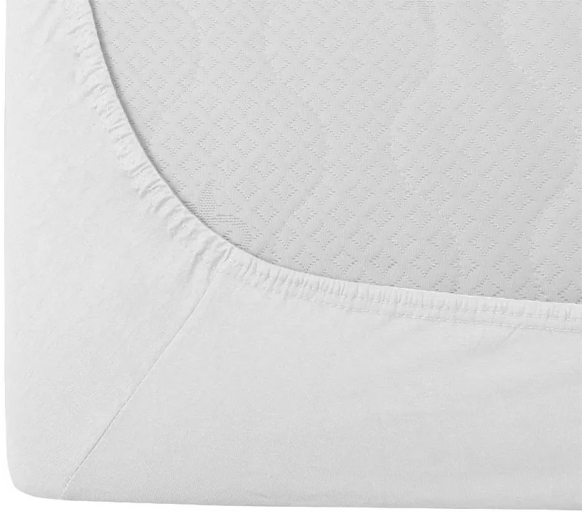 PrzytulneMieszkanie.pl Jersey prześcieradło EXCLUSIVE białe 200 x 220 cm