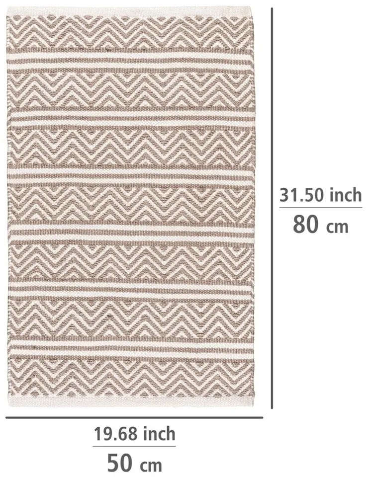 Beżowy tekstylny dywanik łazienkowy 50x80 cm Shaki – Wenko