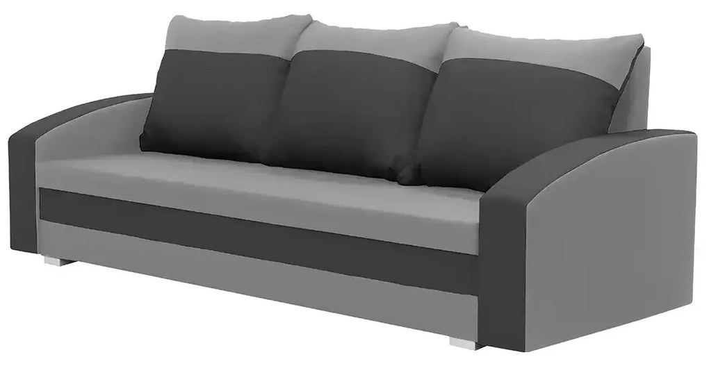 Kanapa sofa 3 os z funkcją spania KING Jasny szary/Ciemny szary