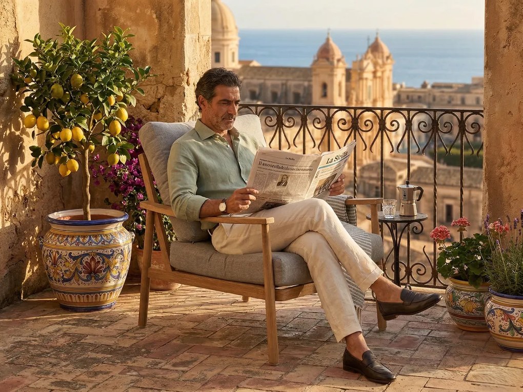 Fotel Ogrodowy Aluminiowy z wygodnymi poduchami SERANO